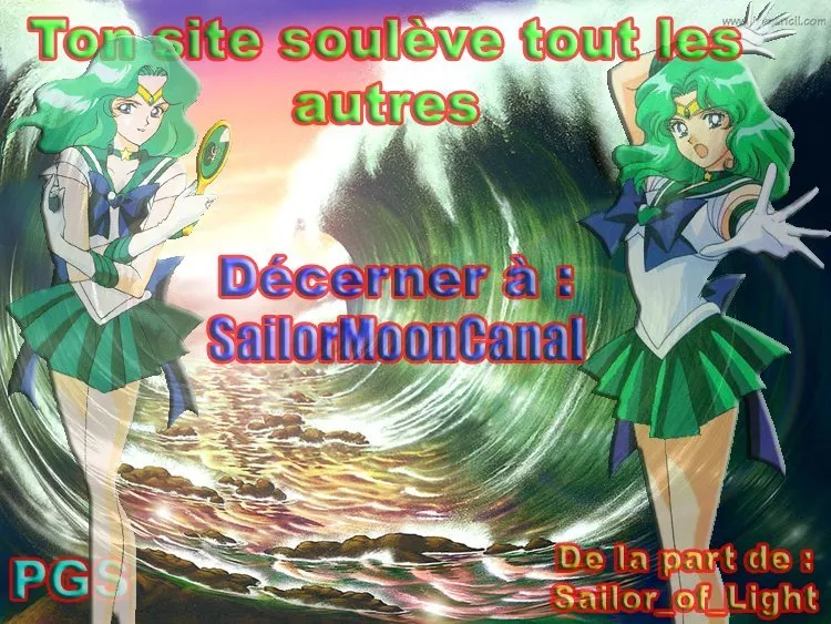 Certificat offert à Sailor Moon Canal