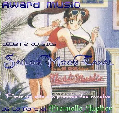 Certificat offert à Sailor Moon Canal