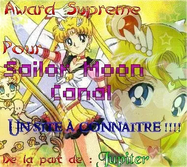 Certificat offert à Sailor Moon Canal