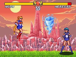 Screenshot 1 — Sailor Moon S Jōgai Rantō Super Nintendo